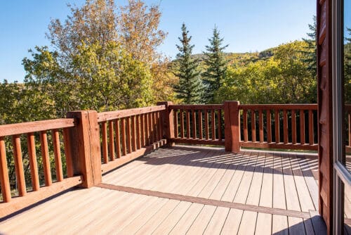 park city new deck builder from living room view