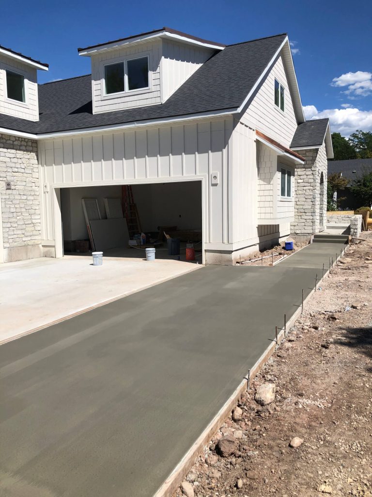 Garage sidewalk for New Home Build