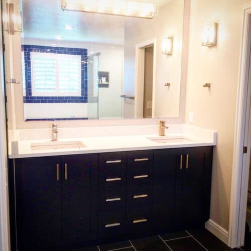 crossbeam builders salt lake bathroom remodel double sink vanity 2