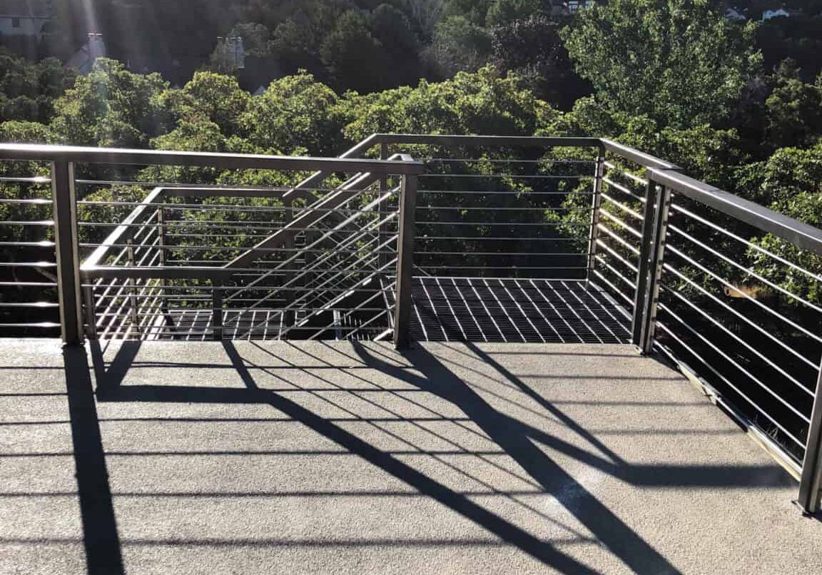 sandy city custom deck metal staircase railings